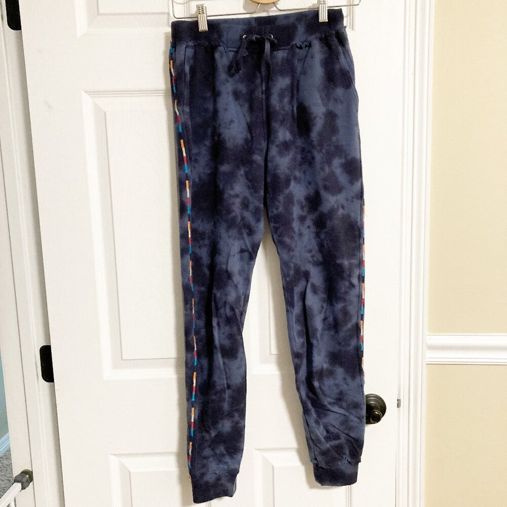 Sundance Moonlight Sky Tie-Dye Embroidered Joggers Size XS 100% Cotton